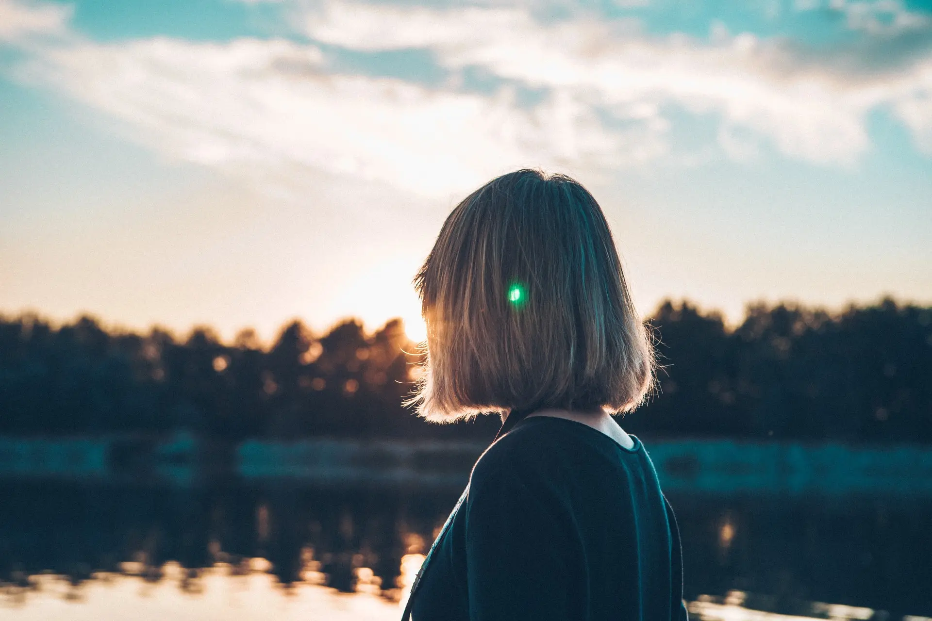 a person looking at the horizon